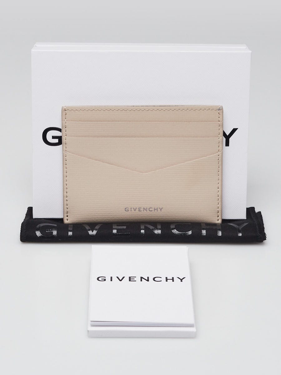 Givenchy Beige Smooth Leather Card Holder