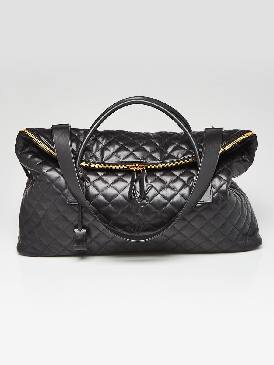 quilted leather ysl overnight bag
