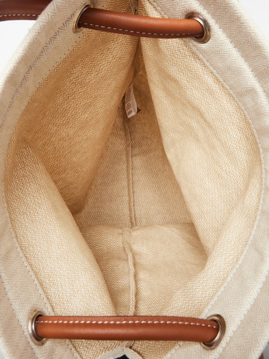 Hermes Beige Herringbone Canvas and Swift Leather Aline Grooming