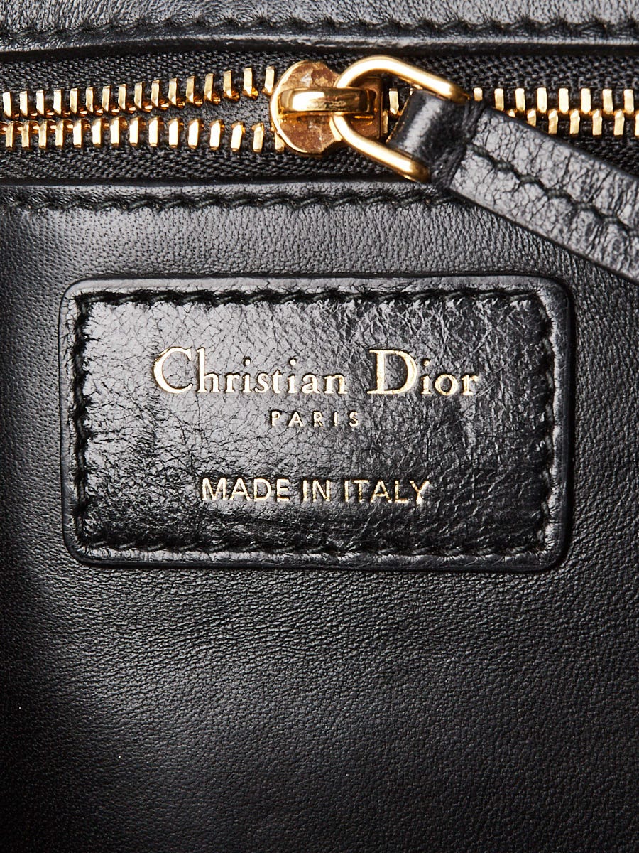 Christian Dior Black Calfskin Leather Montaigne 30 Chain Clutch