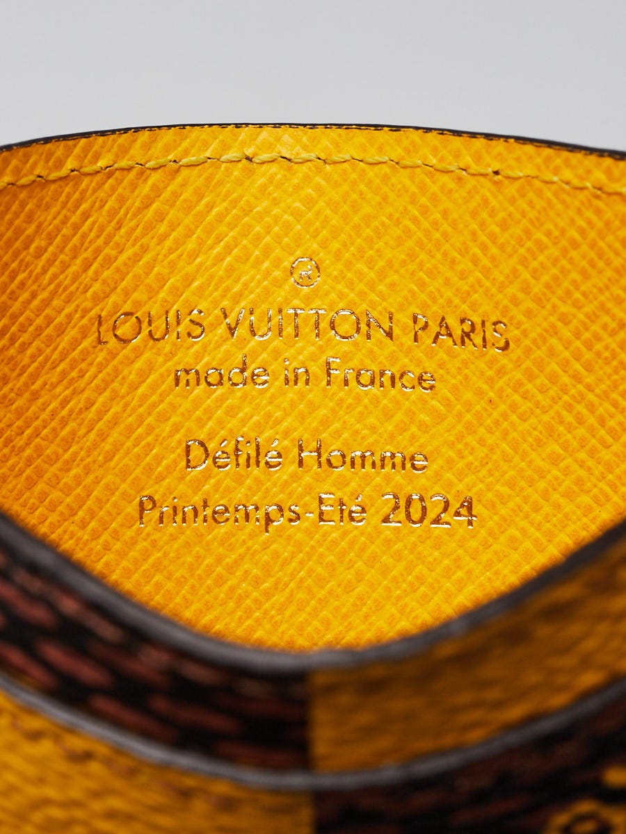 Louis Vuitton Yellow Damier Pop Porte Cartes Simple Card Holder