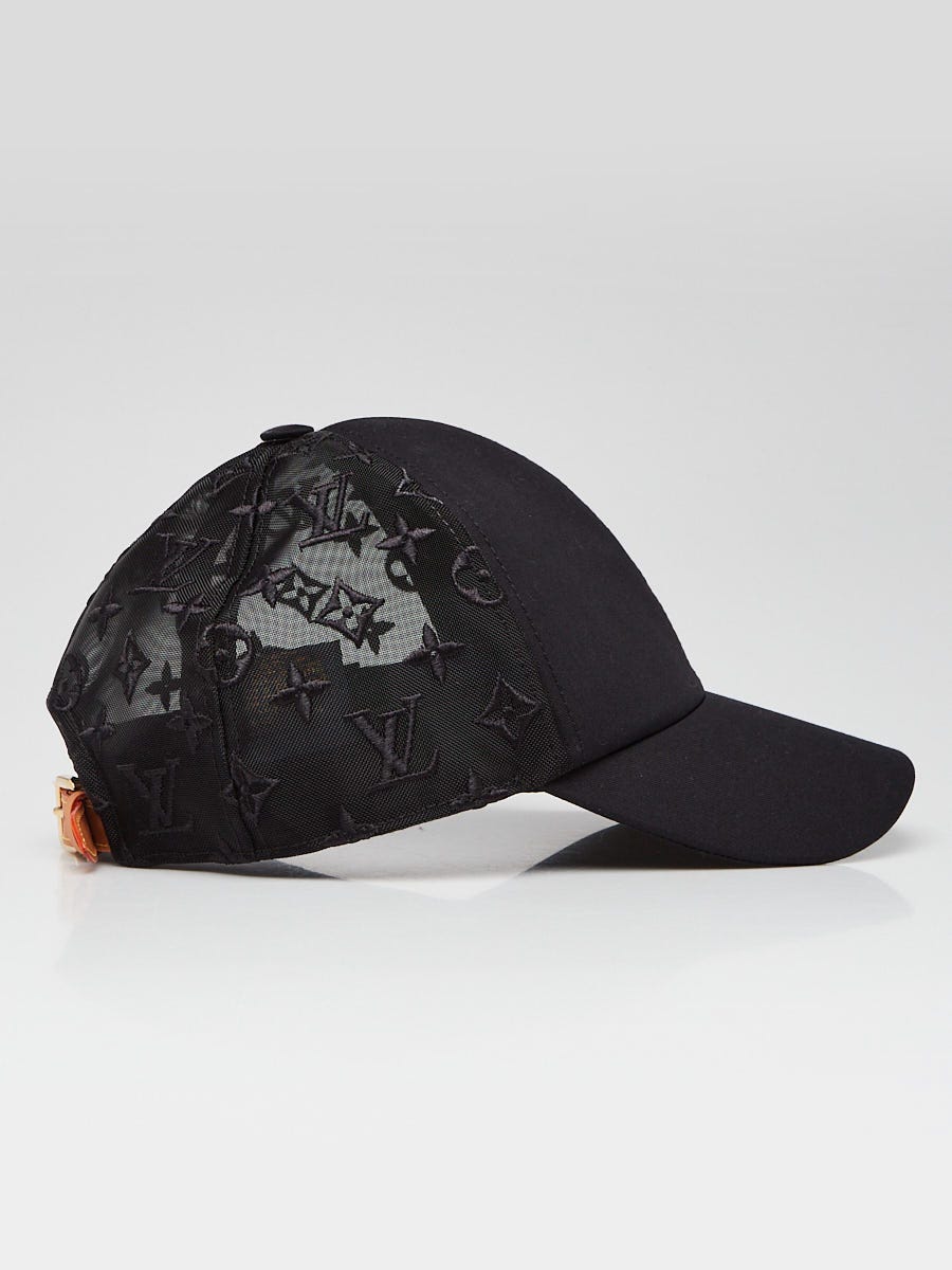 Louis Vuitton Black Cotton Monogram Mesh Baseball Cap Size M  display picture 1
