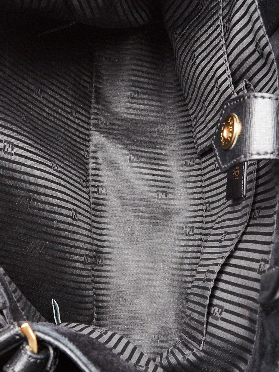 Fendi Black Vitello Leather Medium 2Jours Elite Tote Bag 8BH250