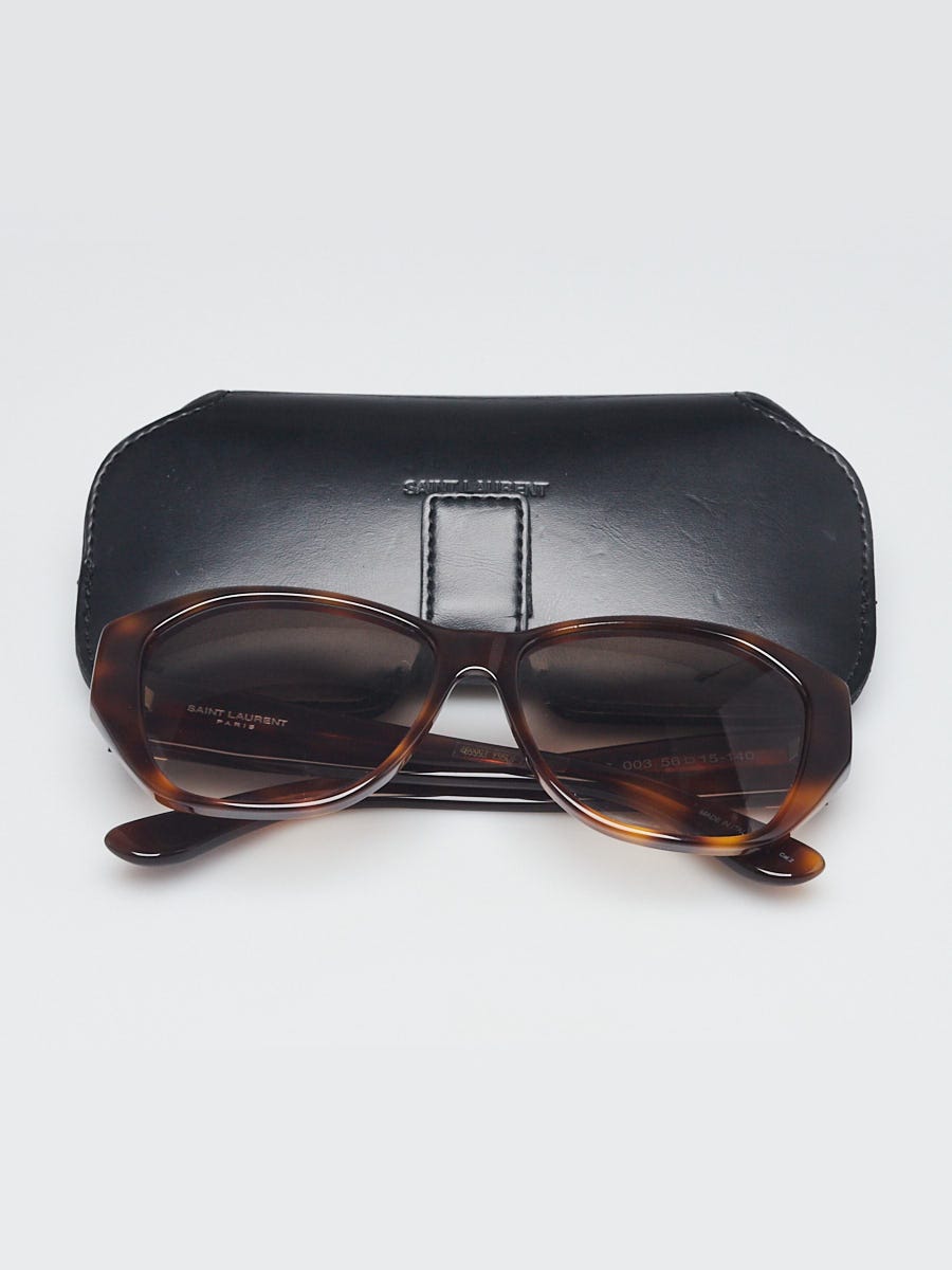 Yves Saint Laurent Tortoise Shell Acetate Sunglasses SLM8