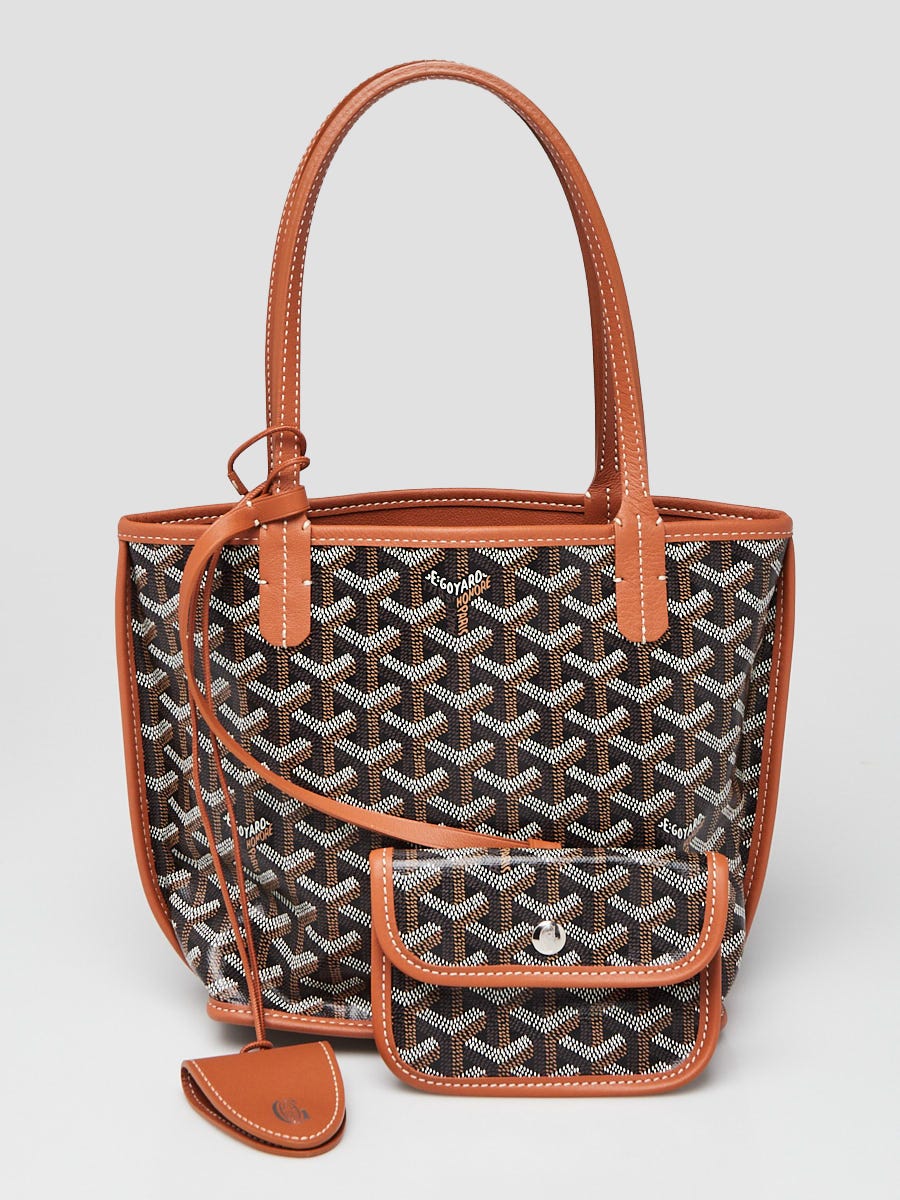 Goyard Black/Brown Chevron Print Coated Canvas Anjou Reversible