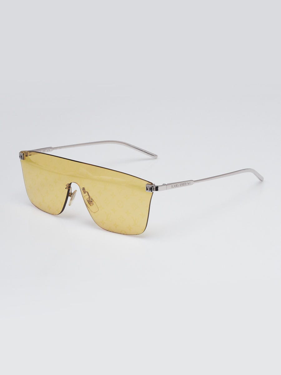Louis Vuitton Silvertone Metal Showdown Monogram Lens Sunglasses