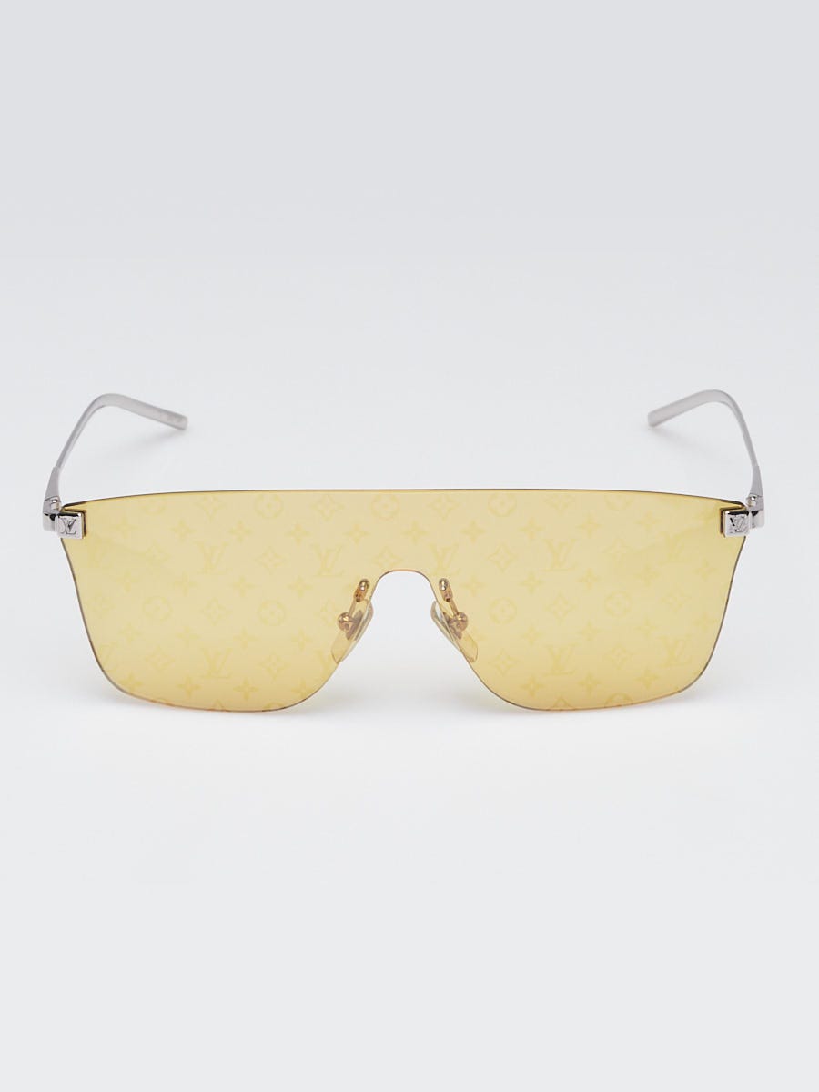 Louis Vuitton Silvertone Metal Showdown Monogram Lens Sunglasses