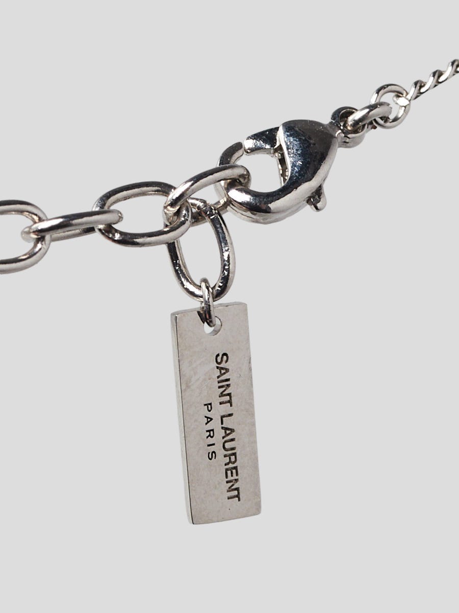 Yves Saint Laurent Silvertone Metal Opyum Twist Necklace | Yoogi's