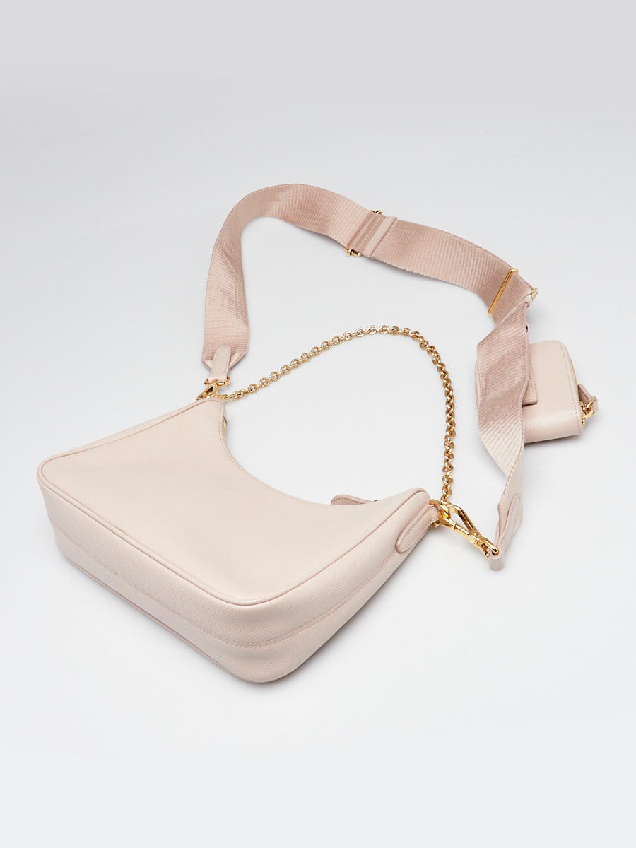 Prada Ninfea Saffiano Lux Leather 2005 Re-Edition Shoulder Bag