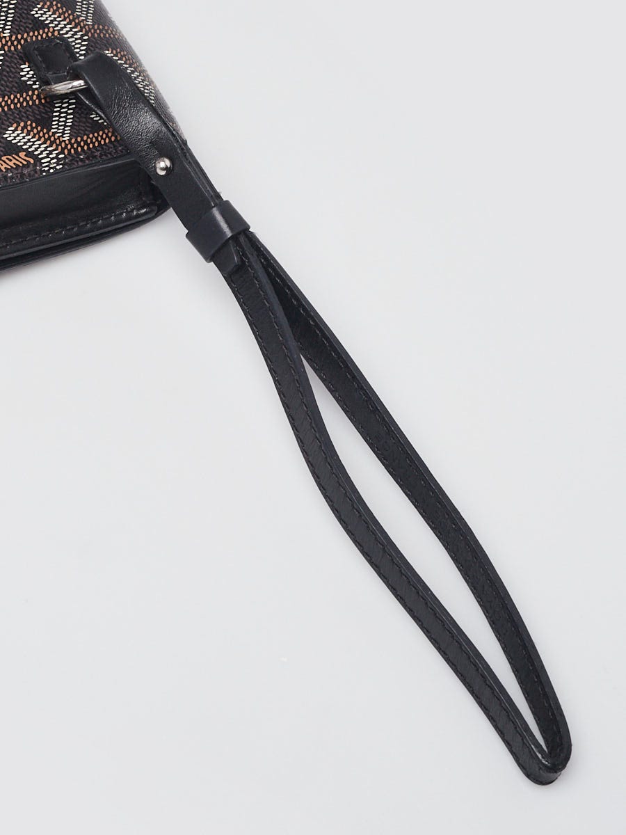 Goyard Black Chevron Print Coated Canvas Mini Monte Carlo Wristlet
