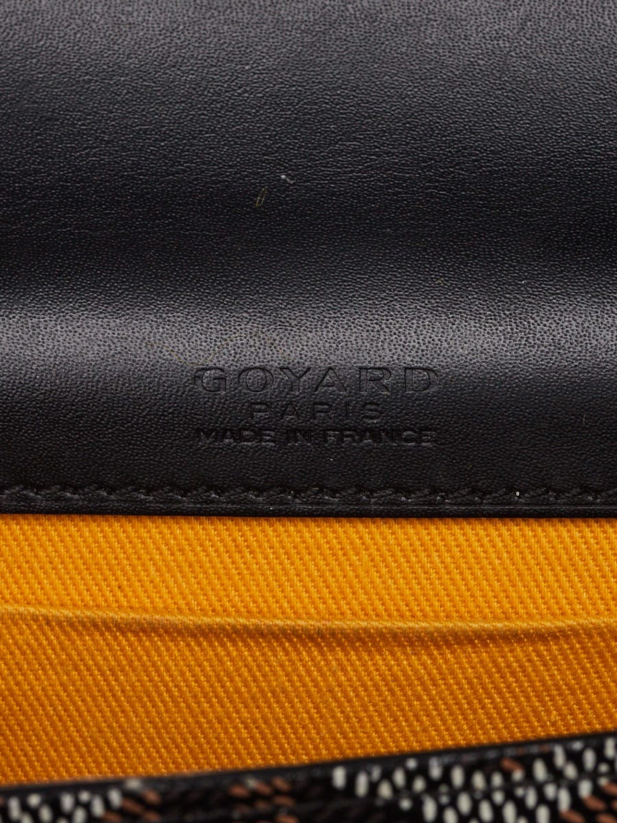 Goyard Black Chevron Print Coated Canvas Mini Monte Carlo Wristlet