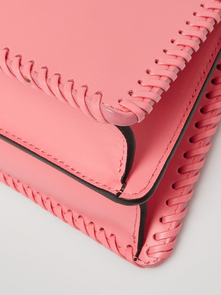 Fendi Pink Dalia Nappa Intreccio Vitello Leather Petite Peekaboo