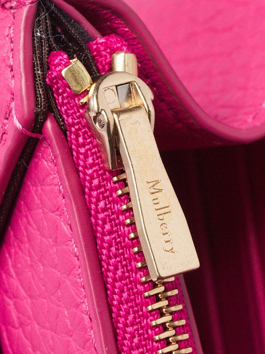 Mulberry Pink Heavy Grain Leather Small Darley Crossbody Bag 