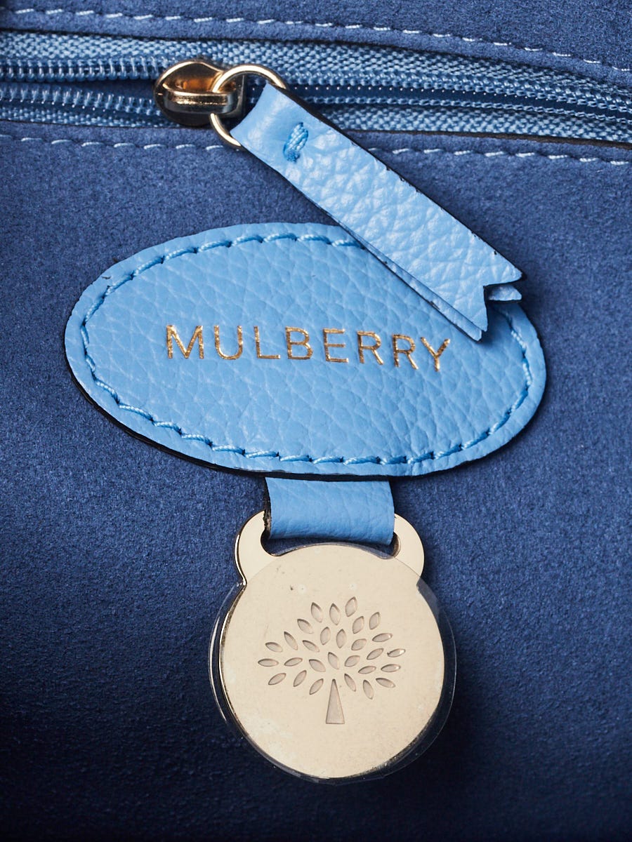 Mulberry Cornflower Blue Classic Grained Leather Small Lily