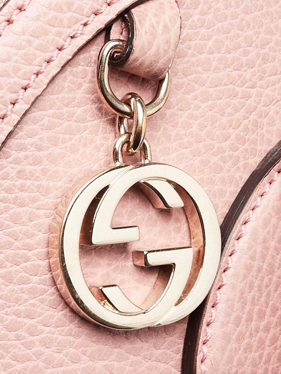 Gucci Pink Pebbled Leather Medium Dome Crossbody Bag | Yoogi's Closet