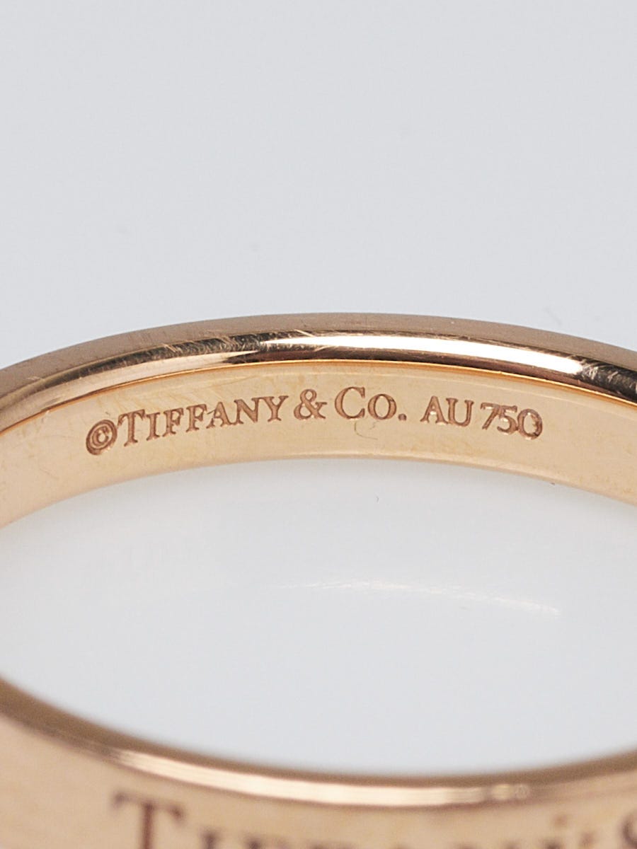 Tiffany & Co. 18k Rose Gold Band Size 7.5