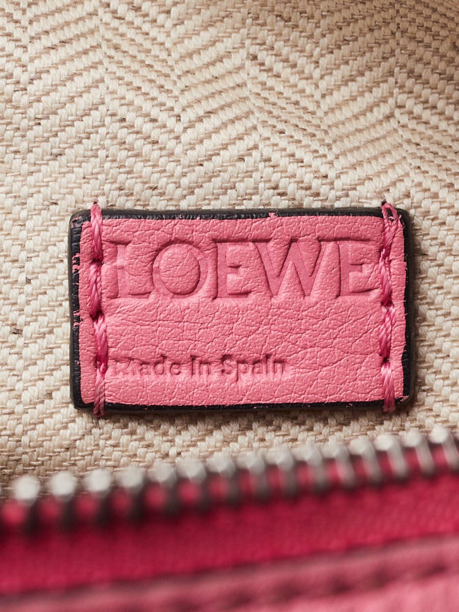 Loewe Pink Pebbled Calfskin Leather Mini Puzzle Bag | Yoogi's Closet
