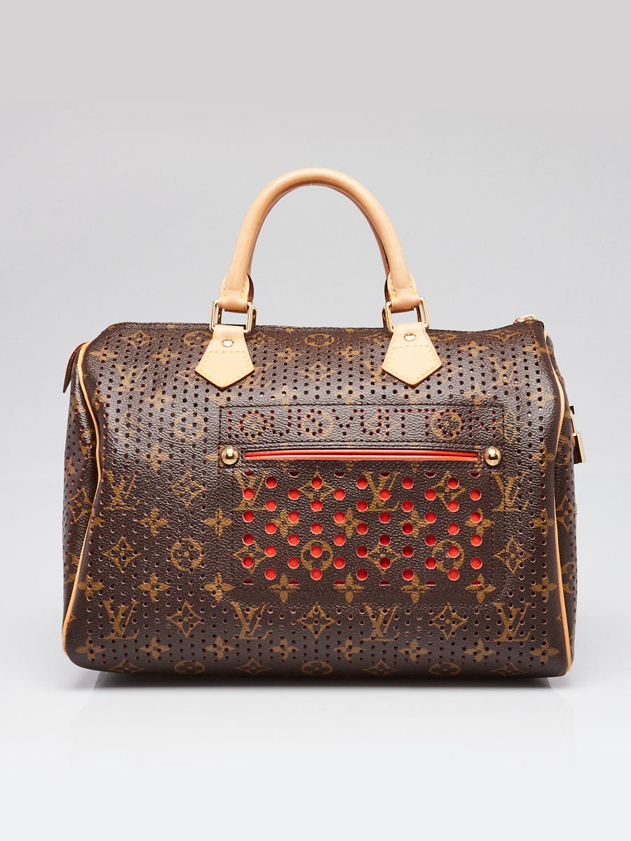 Louis Vuitton Limited Edition Orange Monogram Perforated Speedy 30