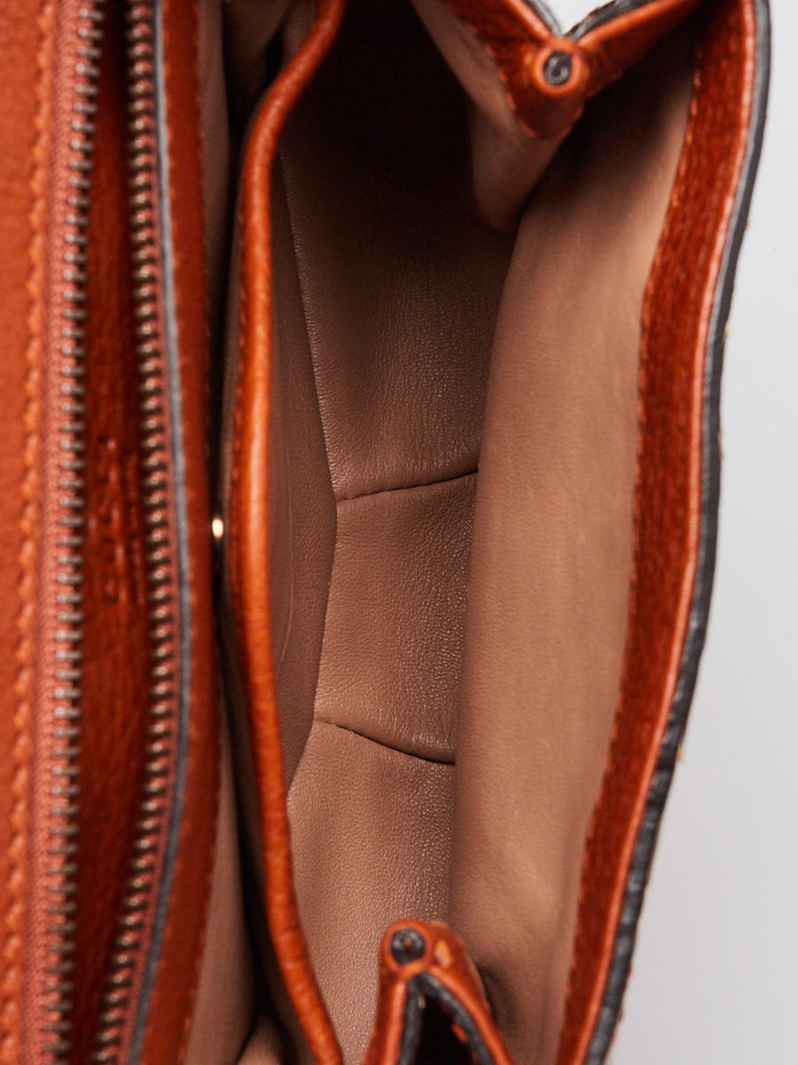 Gucci Orange Python Nouveau Fringe Small Shoulder Bag | Yoogi's Closet