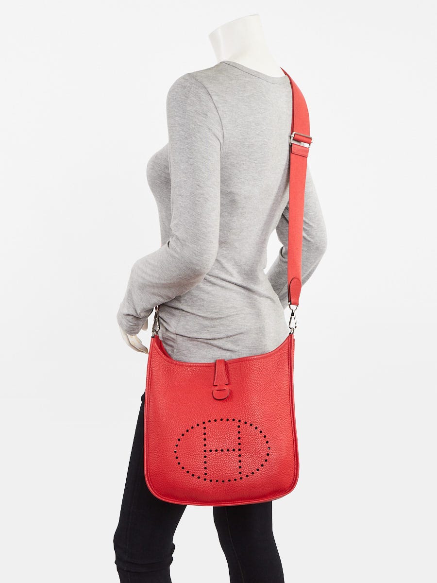 Hermes Capucine Clemence Leather Evelyne PM III Bag