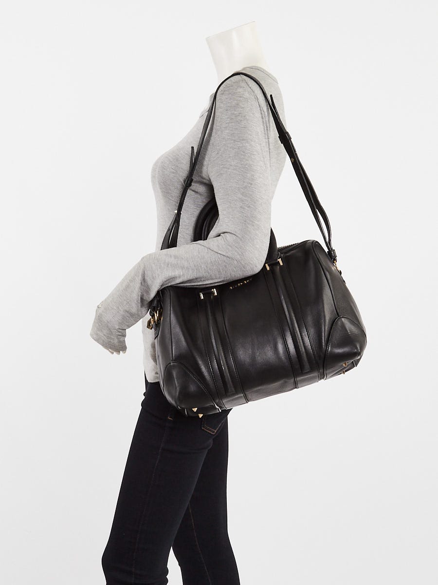 Givenchy Black Leather Medium Lucrezia Duffle Bag