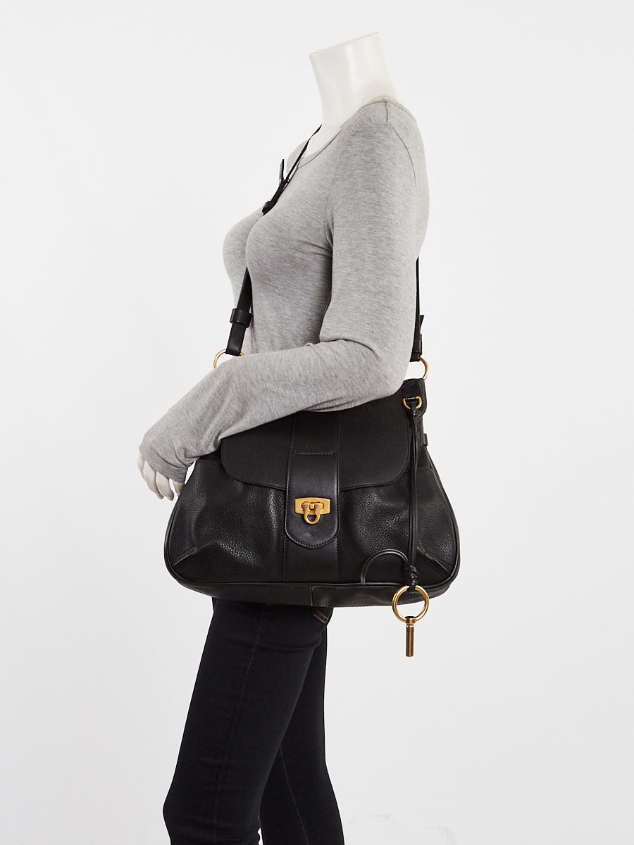 Chloe Black Leather Lexa Crossbody Bag