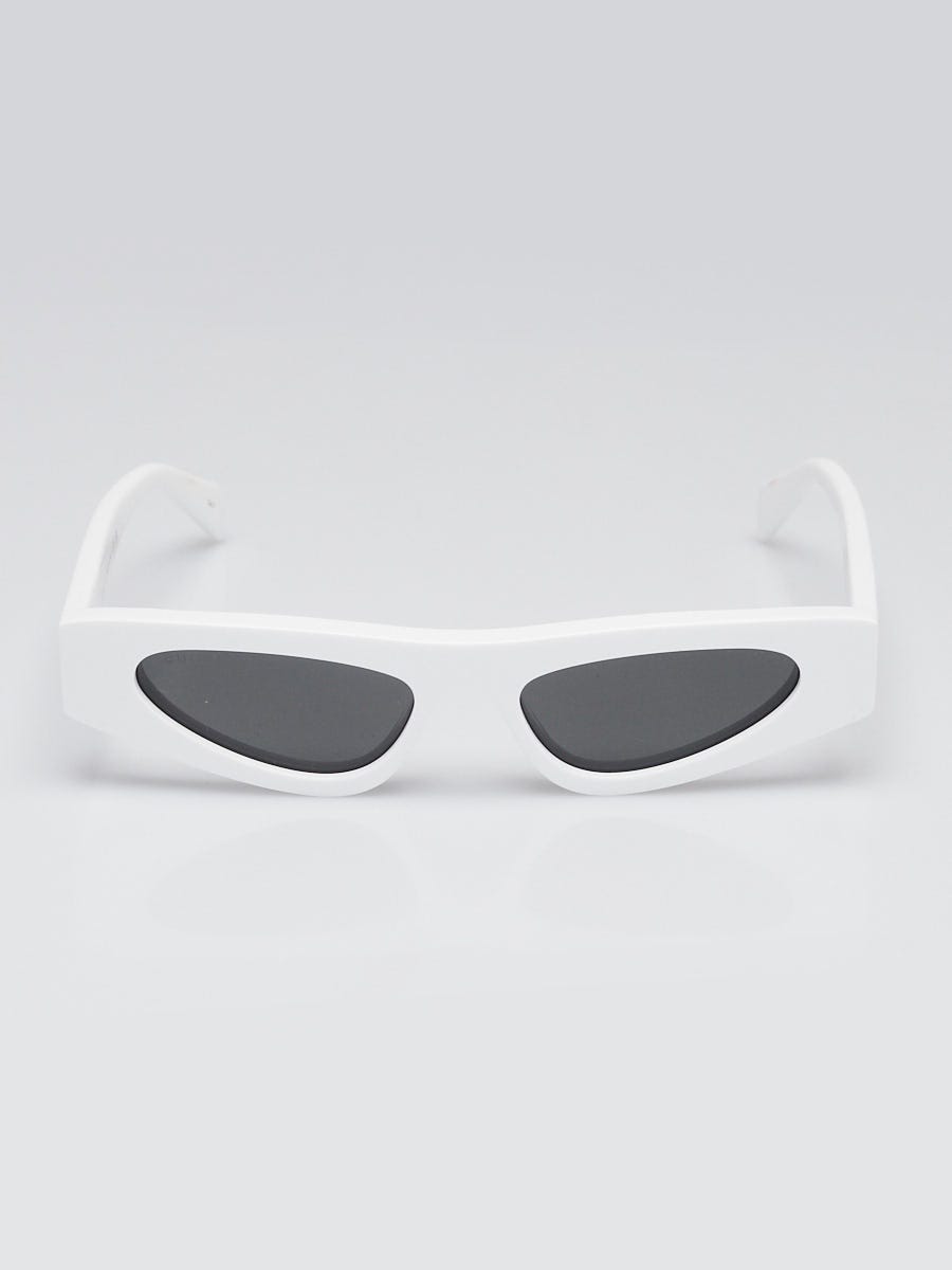 Gucci White Acetate Low Profile Cat Eye Sunglasses - GG1779S  display picture 3