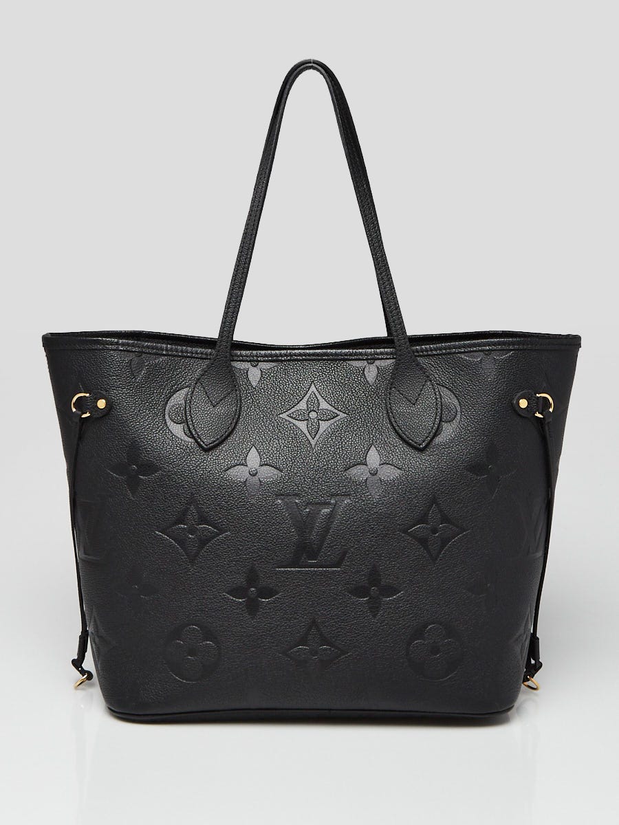 Louis Vuitton ブラック トートバッグ Louis Vuitton Black Monogram Giant Empreinte Leather Neverfull MM