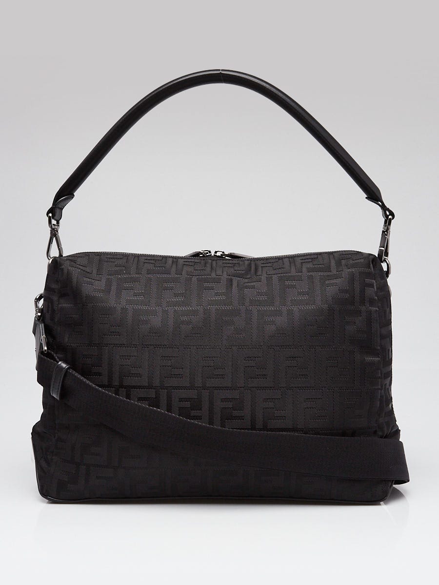 Fendi Black FF Nylon Large Lui Bag 7VA667 | Yoogi's Closet