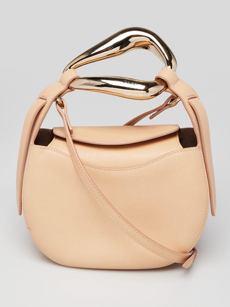 Chloe Classic Tobacco Leather Small Kiss Crossbody Bag | Yoogi's