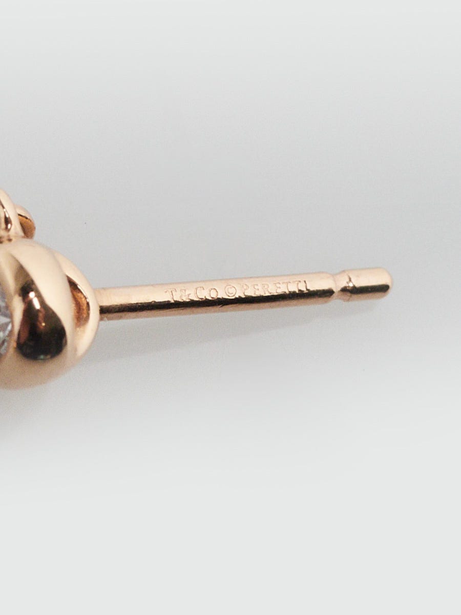 Tiffany & Co. 18k Rose Gold and Diamond Elsa Peretti By the Yard Drop Earrings