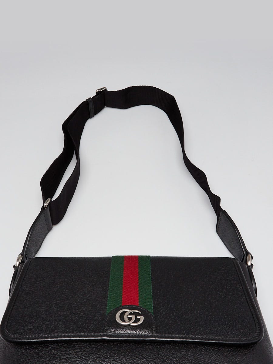 GUCCI レザーバッグ グッチ GUCCI ショルダーバッグ クレスト 黒 ゴールド 211960 レザー
