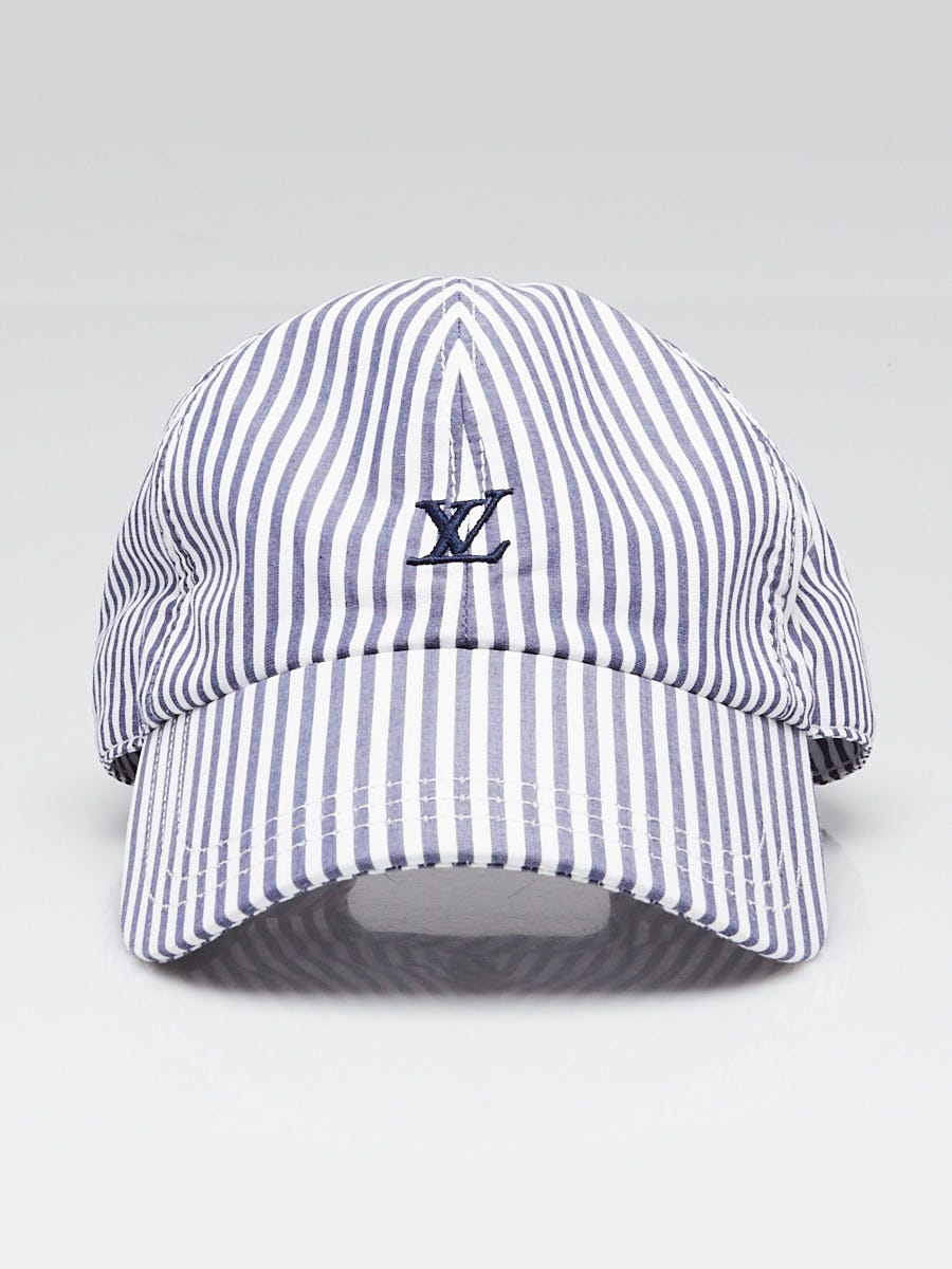 Louis Vuitton Blue/White Striped Cotton League Baseball Cap