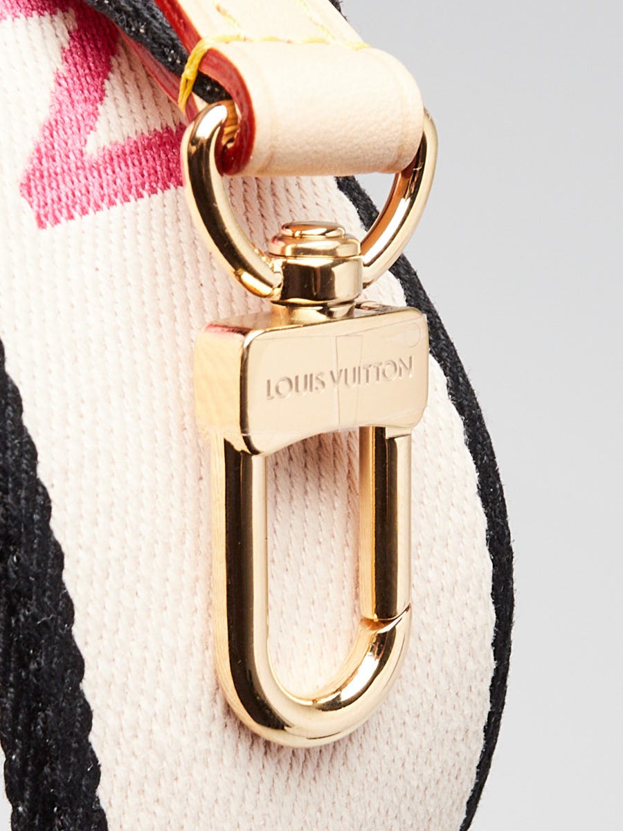Louis Vuitton White/Black/Pink Jacquard Speedy Bandouliere 20 Shoulder Strap