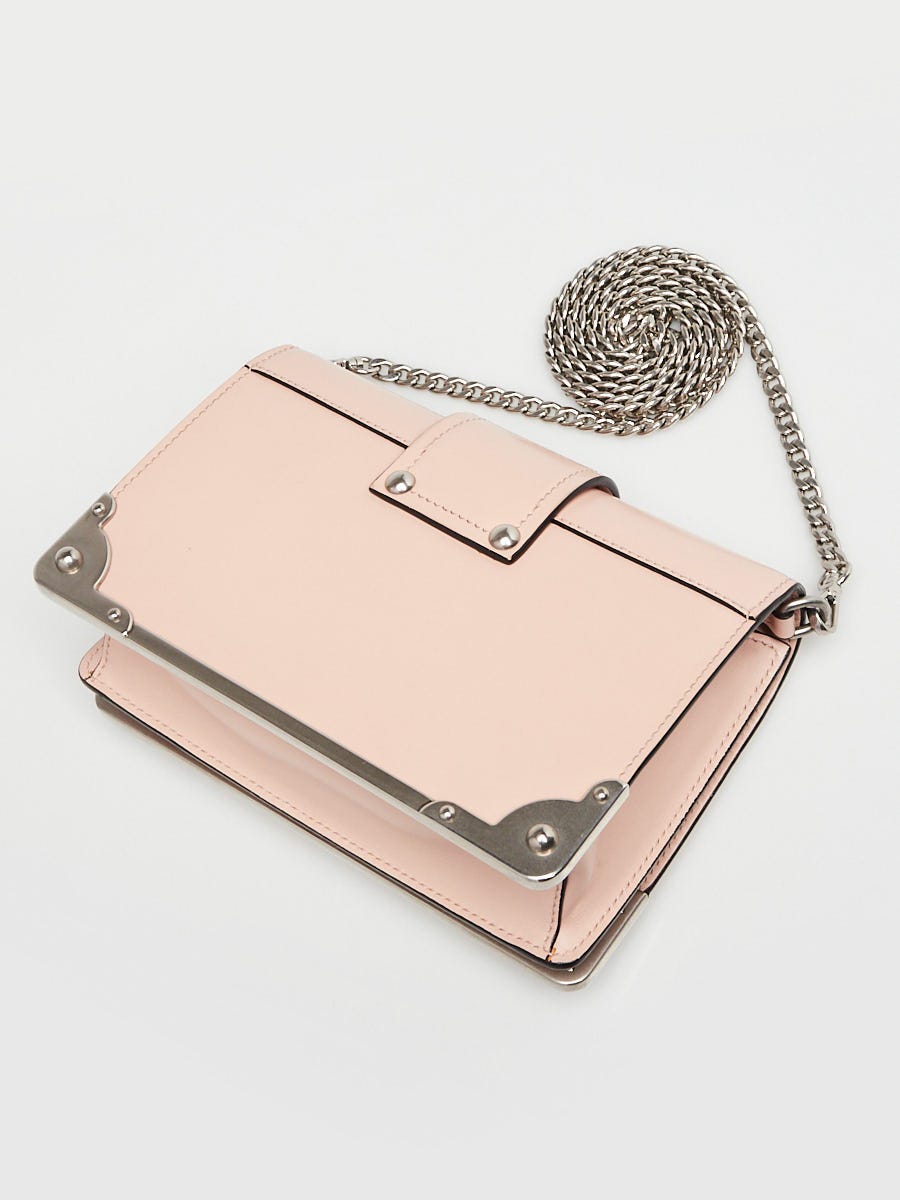 Prada Pink Spazzolato Smooth Leather Cahier Bag 1BH018 | Yoogi's