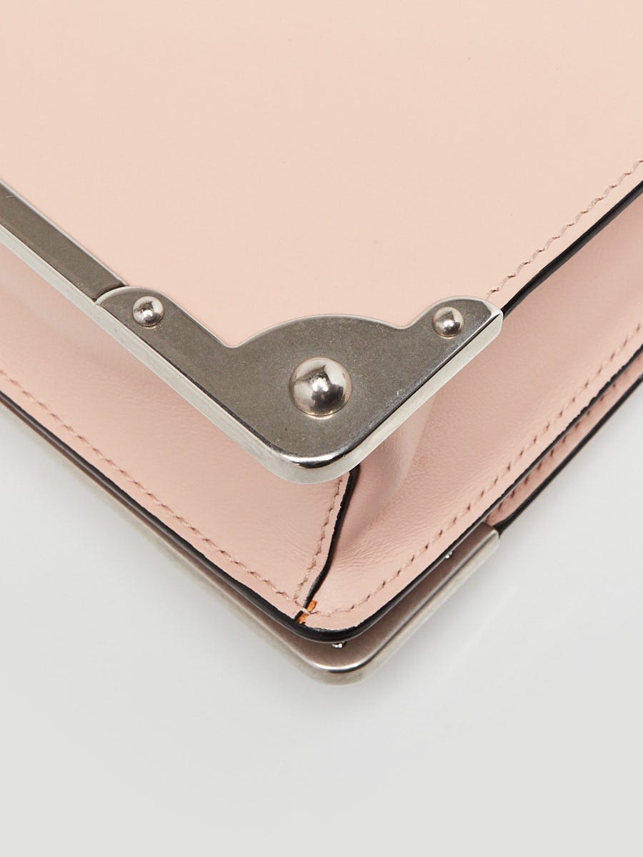 Prada Pink Spazzolato Smooth Leather Cahier Bag 1BH018 | Yoogi's
