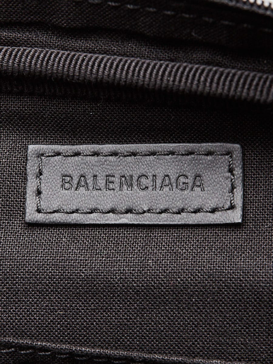 Balenciaga Black Textured Leather Explorer Camera Crossbody Bag