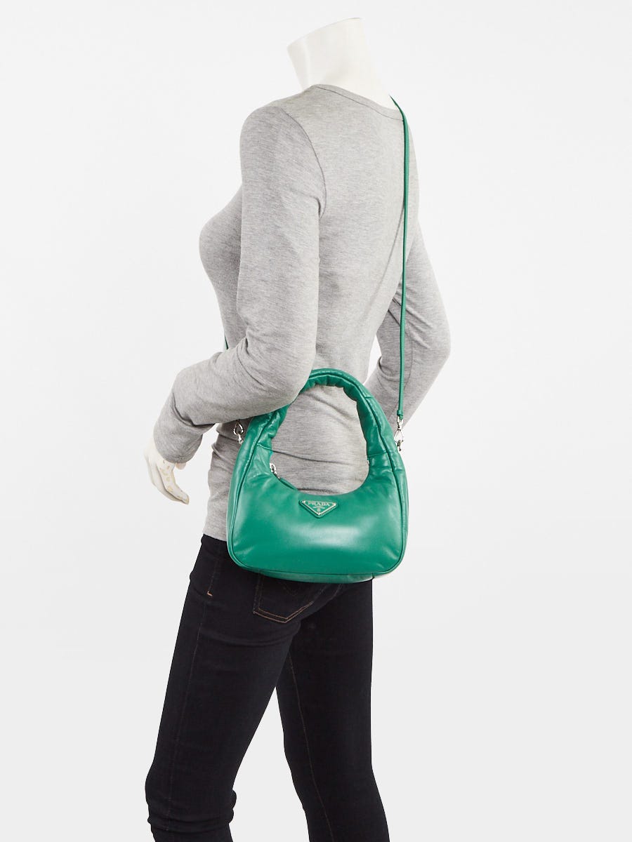 Prada Mango Soft Nappa Leather Mini Hobo Bag - 1BA384