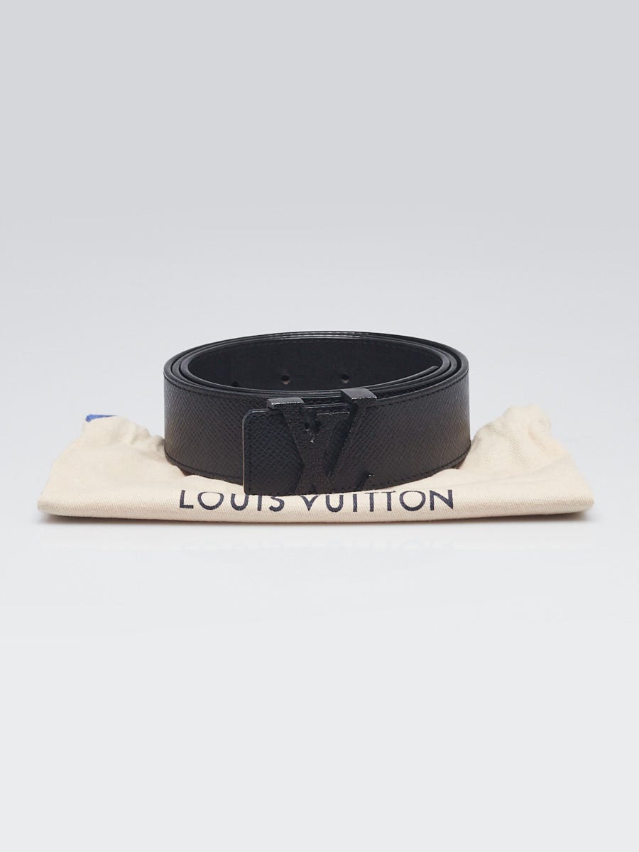 Louis Vuitton Ardoise Taiga Leather Initiales Belt Size 100/40