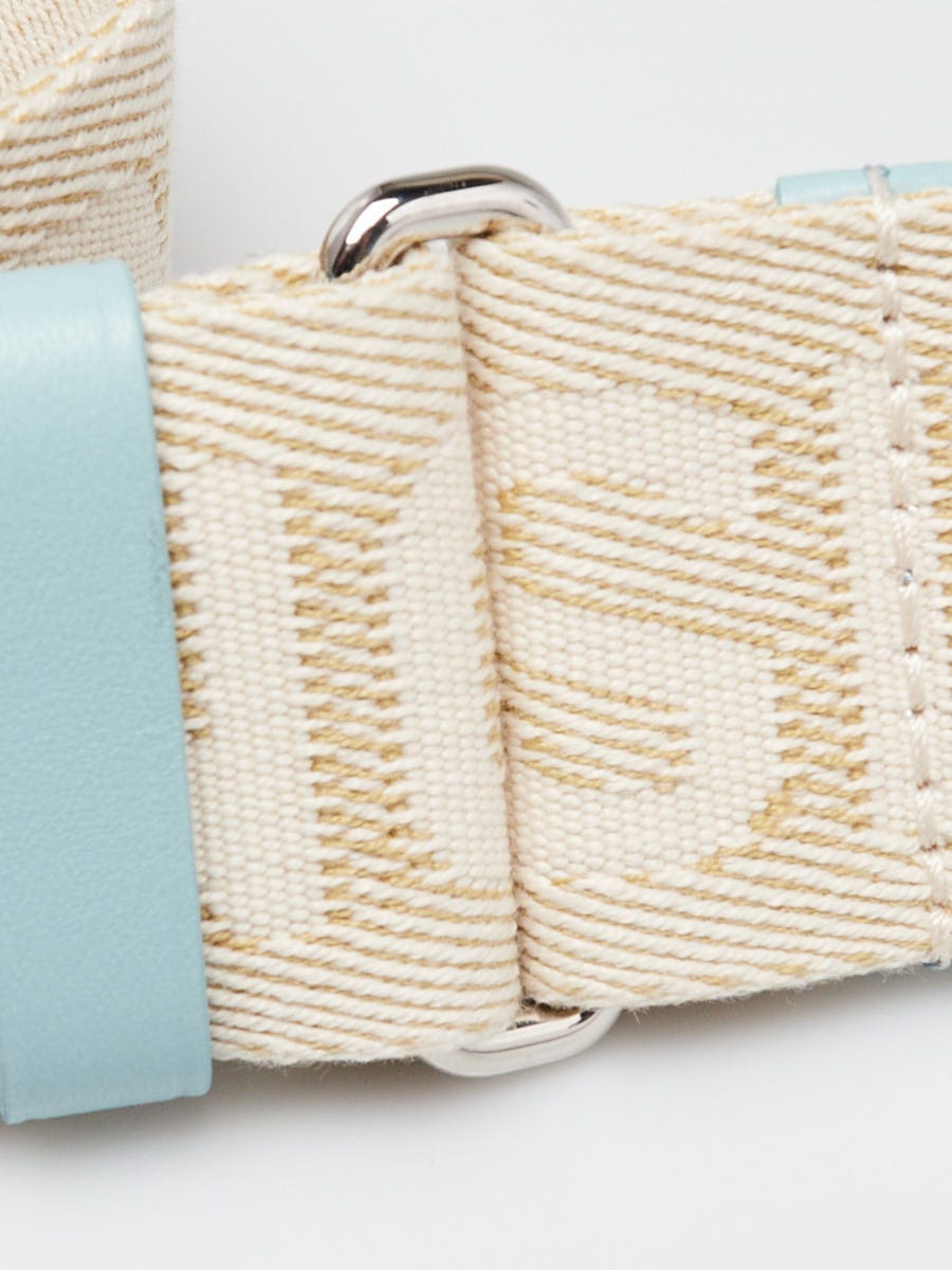 Louis Vuitton Beige/Light Blue Jacquard Canvas Coussin Shoulder Strap