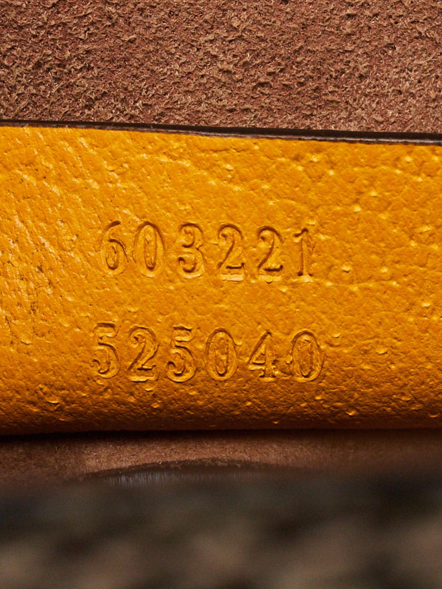 Gucci Yellow Leather Flora Printed GG Supreme Canvas Small Padlock