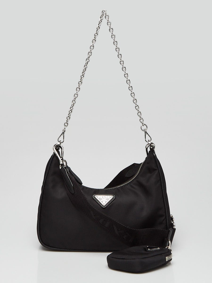 Prada Black Tessuto Nylon 2005 Re-Edition Shoulder Bag 1BH204