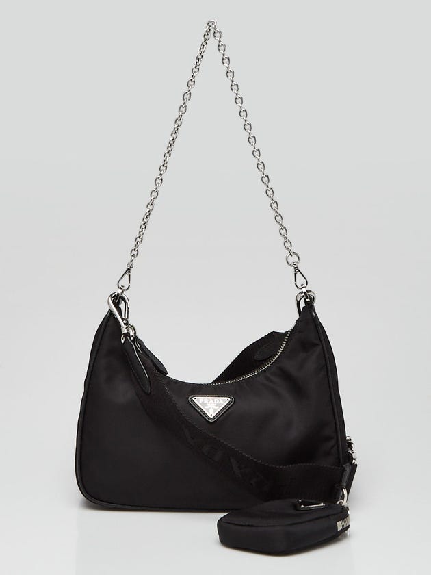 Prada Black Tessuto Nylon 2005 Re-Edition Shoulder Bag 1BH204