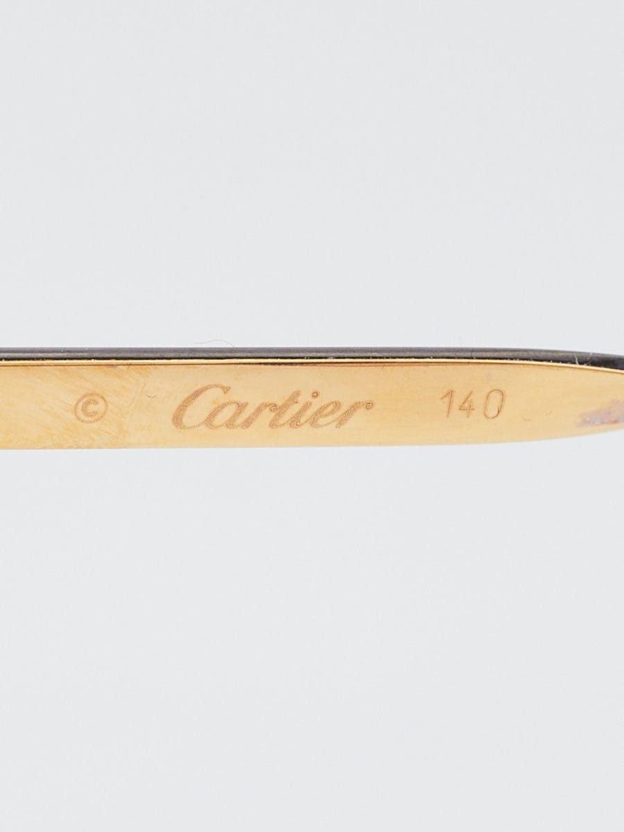 Cartier Silver/Goldtone Metal Frame Trinity Sunglasses-140