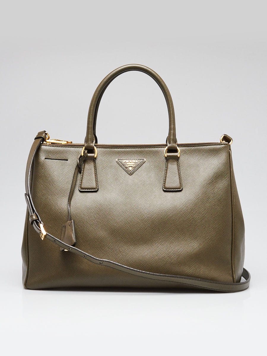Prada Militare Saffiano Leather Medium Double Zip Tote Bag BN2274