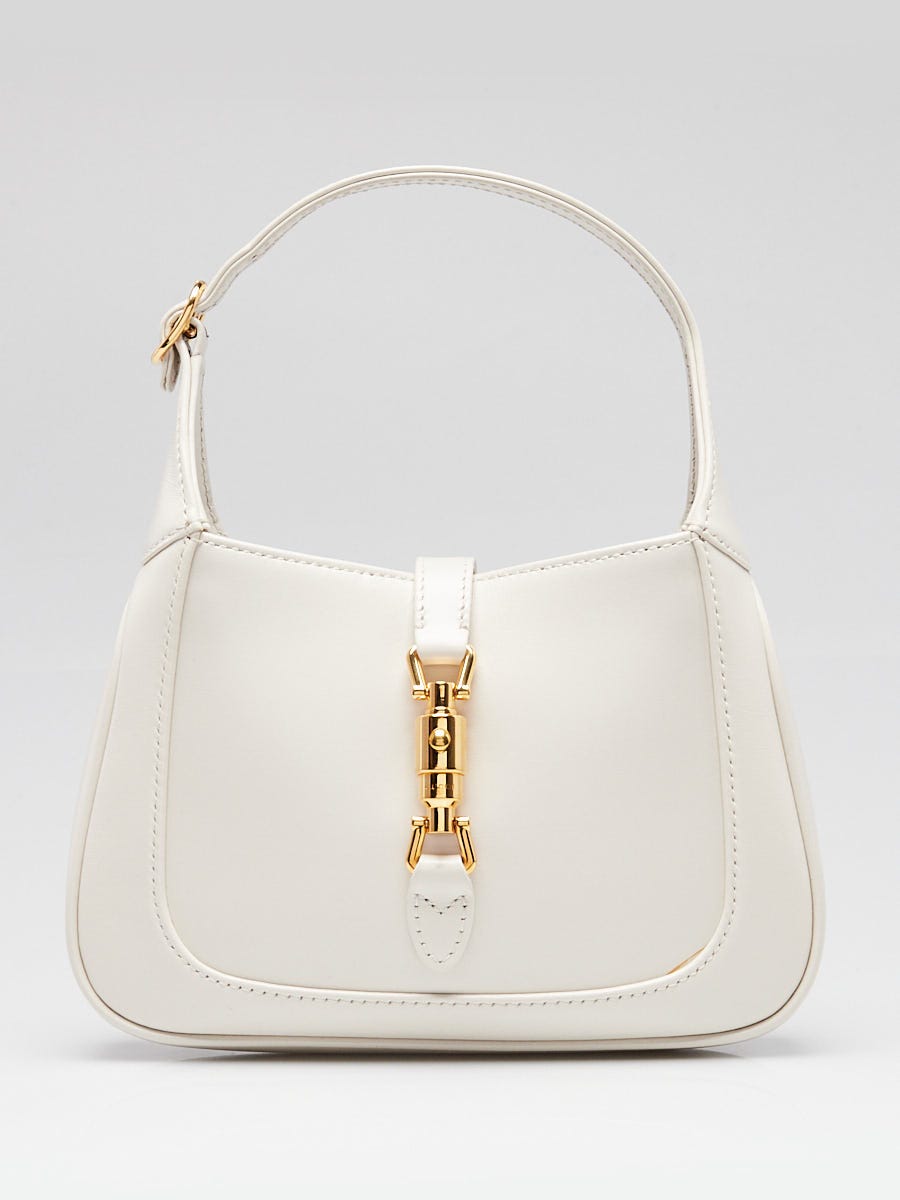 Gucci White Smooth Leather Jackie 1961 Mini Shoulder Bag | Yoogi's