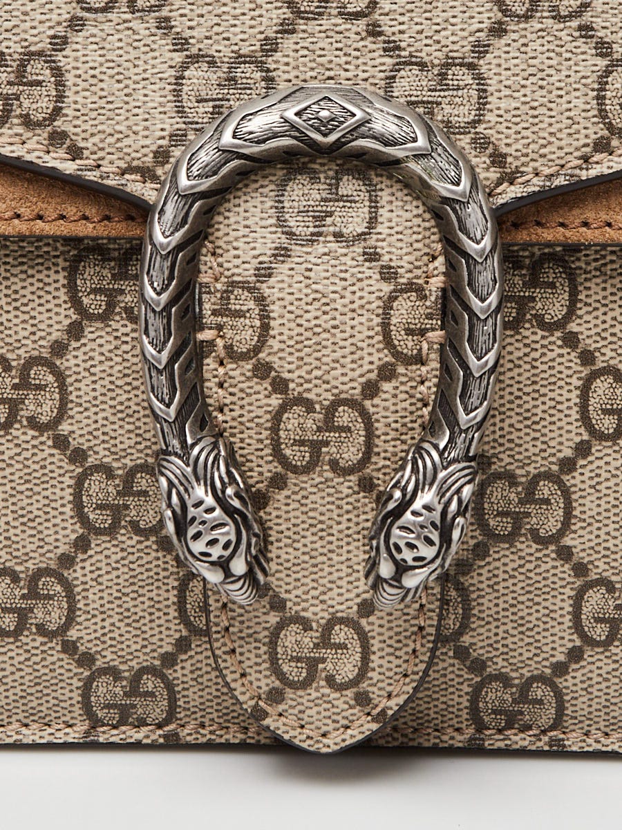 GUCCI ハーバリウムプリントノート　新品未使用 Gucci Beige GG Supreme Coated Canvas Mini Dionysus Shoulder Bag