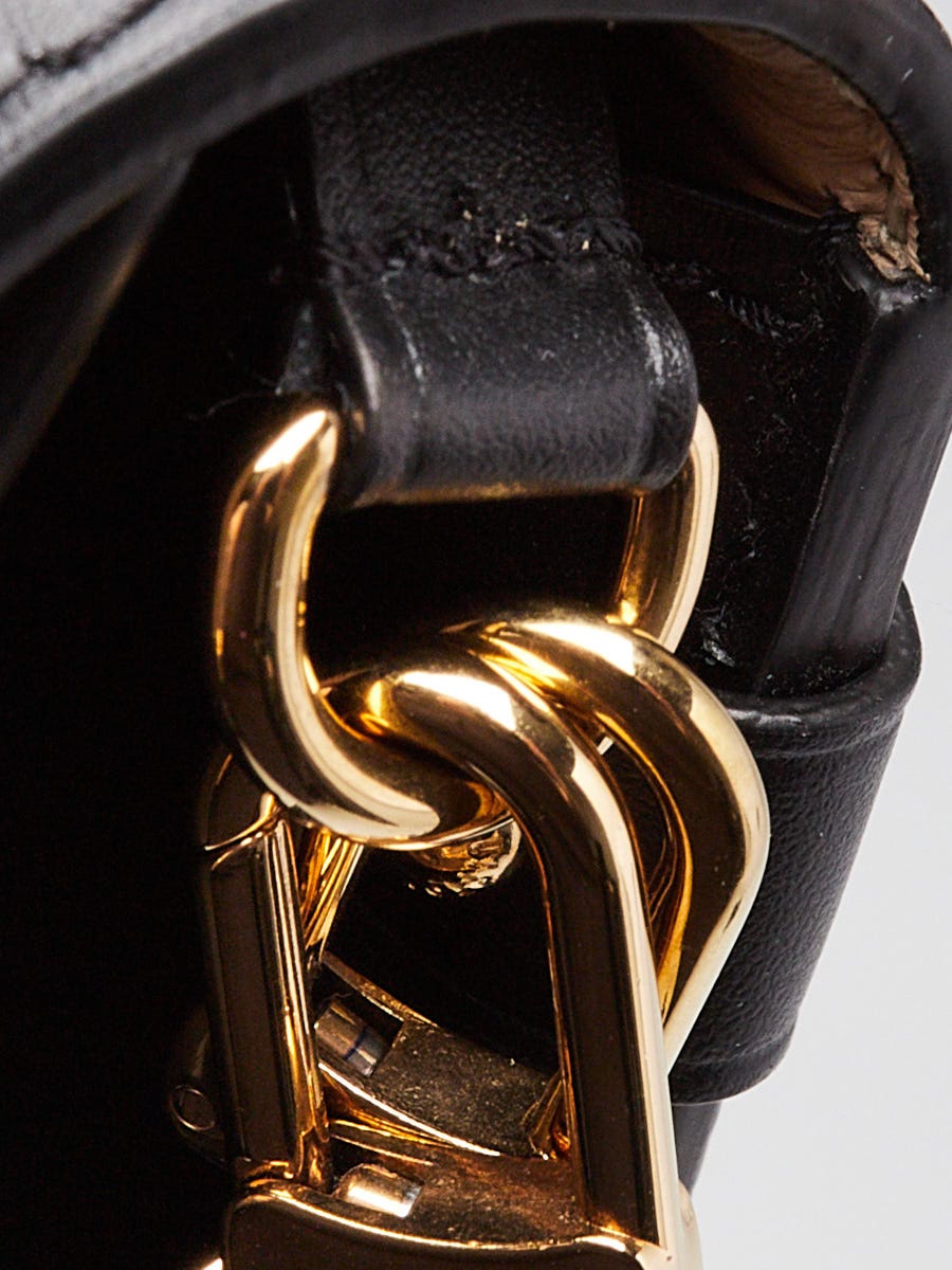 Louis Vuitton Black Leather Trunk Chain Wallet Bag | Yoogi's Closet