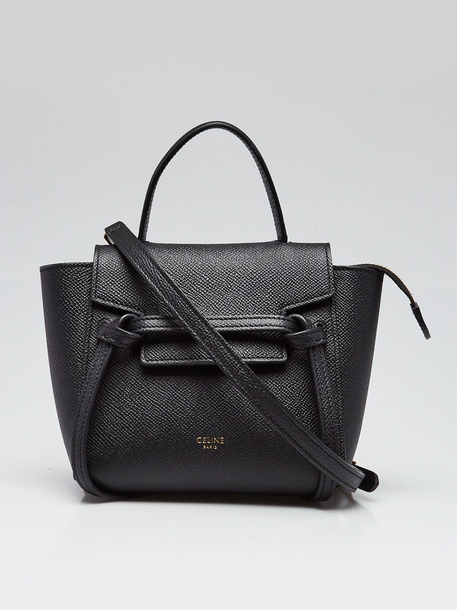 コ*ペ様 CELINE ブラック ハンドバッグ Celine Black Grained Leather Nano Belt Bag | Yoogi's Closet