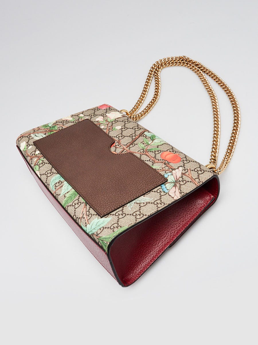 GUCCI タイムピース カラフルバンド付き Gucci Beige Multicolore Coated Canvas Tian Padlock Medium Bag